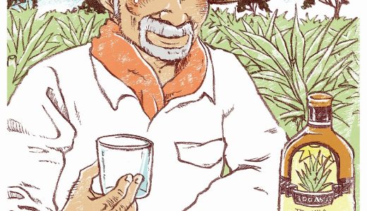 農作業の合間にテキーラを一気飲みするフアン・カルロス（メキシコ）